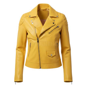 Chaqueta de Cuero para Mujer Hecha en Pakistán, Venta al por Mayor, Chaqueta de Invierno Tejida Transpirable y Ecológica - Product Image 1