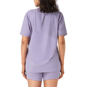 Conjunto Deportivo de 2 Piezas para Mujer, Diseño a Rayas, Camiseta y Pantalones Cortos por Encima de la Rodilla, Ropa Deportiva para Tenis, Logotipo Personalizado, Nueva Llegada 2026 - Product Image 2