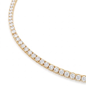 Sterling Silver 9KT 10KT 14KT 18KT Lab Grown Diamonds Luxury & Classic <b>Tennis</b> <b>Necklace</b> For Wedding Jewelry Gifts for Women Men - Product Image 2