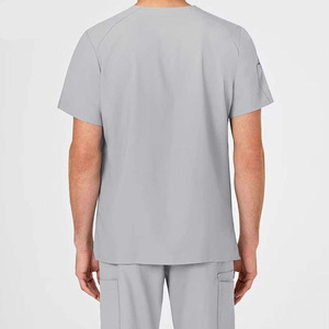 New Arrival Men's Solid Color Hospital Scrub Suits Lightweight Hospital Uniforms with Low MOQ for Healthcare Workers - Product Image 4