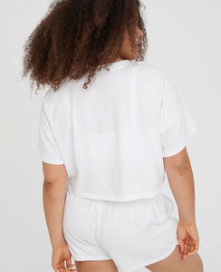 Vente en gros Top court Tricoté sans couture Couleur unie Personnalisation Respirant Manches longues Sports Fitness Yoga Wear T-shirt pour femmes - Product Image 3