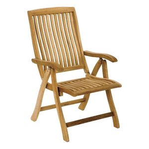 Fauteuil de jardin pliable et inclinable en teck, moderne, écologique et haut de gamme, pour terrasse extérieure - Product Image 1