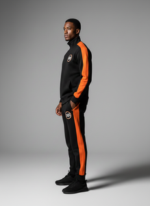 Chándal Premium para Hombre de 450 GSM - Negro y Naranja 100% Felpa - Product Image 5