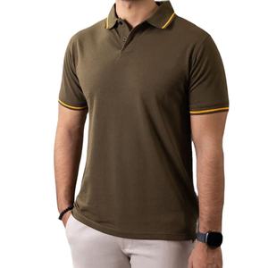 Chemises pour hommes, design personnalisé, qualité supérieure, 100% coton, polos décontractés pour hommes, logo personnalisé, service OEM, polos respirants pour hommes - Product Image 2