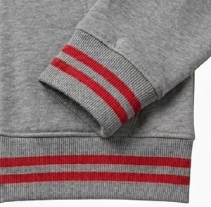 Sweat-shirt à capuche zippé pour homme, en molleton épais, avec logo personnalisé de haute qualité, bandes contrastées, vêtements de sport d'hiver - Product Image 5