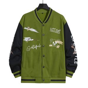 OEM Custom Chain Chenille Patch Embroidery Leather Sleeve Vintage Baseball Letterman Varsity Jacket for Men - Product Image 1