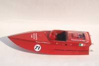 Modelo de Lancha Rápida Italiana F430 Hecha a Mano en Madera - Maqueta de Lancha de Carreras de Lujo para Decoración de Hogar u Oficina
