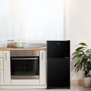 3.5Cu.Ft Mini-frigo compatto 2 porte con termostato a 7 livelli con ripiani rimovibili per la cucina dormitorio appartamento o Bar - Product Image 3