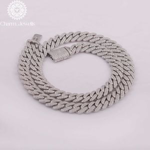 Charm_Jewells Unisex Moissanite Link <b>Chain</b> Necklace 925 Silver 14K Gold Plated IGI Certified Hiphop Style Ball Shape Luxury - Product Image 1