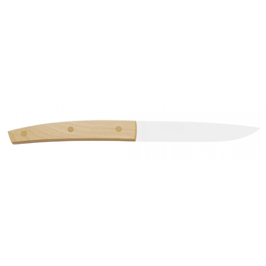 Couteaux à steak avec manche en bois, lame dentelée en acier inoxydable et triple rivet, pour la restauration et la maison - Product Image 2