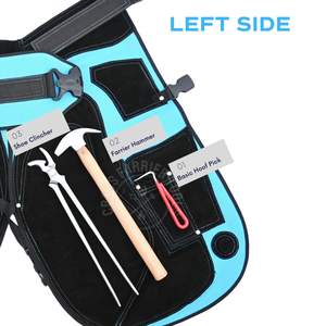 Kit de soin des sabots durable pour fermeurs, comprenant un outil de ramassage de sabots, un outil de forgeage pour fermeurs, un clincher, un marteau de forgeron, un extracteur de sabots et un tablier - Product Image 4