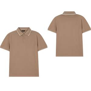 Camiseta Polo de Algodón para Hombre, Manga Corta, Logotipo Personalizado, Color Sólido, Camiseta de Golf, Fabricante OEM al por Mayor - Product Image 1