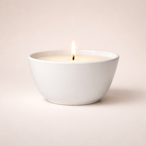 Vase à bougie en céramique couleur terre, bol profond à paroi épaisse, résistant à la chaleur, finition mate lisse, mèche unique, luxe, réutilisable, décoration intérieure - Product Image 5