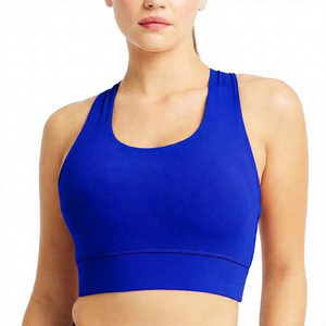 Purple High Neck Sports <b>Bra</b> Women's Workout Yoga Fitness <b>Crop</b> <b>Top</b> <b>Supportive</b> Design - Product Image 5
