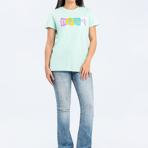 Camisetas de Mujer con Estampado 3D, Parches con Patrón a Cuadros, Bordado Ecológico, Tela Ligera y Transpirable, Corte Regular y Elegante - Product Image 1