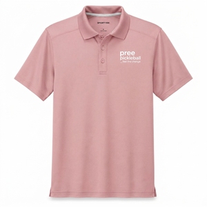 Polo de pickleball unisexe, anti-transpiration, manches courtes, couleur unie, logo sur le devant, coupe classique adulte, logo personnalisé - Product Image 3