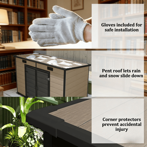 Caseta de Almacenamiento para Jardín, Práctica Casa de Herramientas para sus Artículos Esenciales de Exterior - Product Image 5