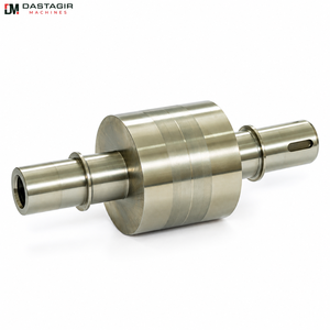 Rodillo Aplicador de Adhesivo para Máquinas de Fabricación de Cigarrillos |   Cilindro Metálico de Precisión Mecanizado con Eje y Ranura para Chaveta Integrada - Product Image 1