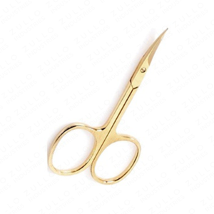Ciseaux à cuticules professionnels de haute qualité, en acier inoxydable, avec manche doré, pour manucure et soins des ongles, vente en gros - Product Image 3