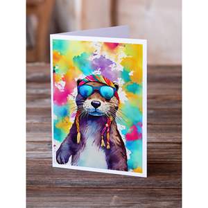 การ์ดเปล่ารูปสัตว์ฮิปปี้ขนาด5x7ใหม่แพ็ค8ใบพร้อมการ์ดอวยพรขนาด A7แปลกๆ - Product Image 2