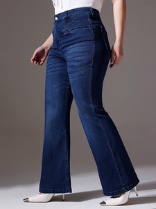 Abdul Royal World Export Women's <b>Boot</b> Cut Denim Jeans-Eco-Friendly Cotton Vintage Sexy Style Hand-Painted Design Ripped Details - Product Image 1