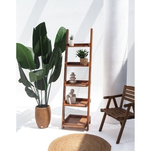 <b>Rustic</b> Acacia Wood Ladder <b>Shelf</b> | Wholesale Wooden Wall <b>Shelves</b> - Product Image 3