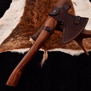 Hache Viking à barbe en acier Damas de qualité industrielle, fabriquée à la main, tomahawk multifonction de haute qualité avec manche en bois - Product Image 6