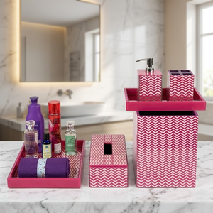 Luxury Bathroom Accessories Set Clear Glass Thick Durable Soap Dispenser <b>Toothbrush</b> <b>Holder</b> Tumbler Soap Dish Modern Washroom - Product Image 5