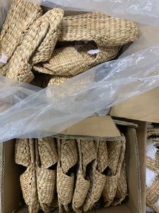 Premium Natural Fiber Water Hyacinth <b>Slippers</b> Water Hyacinth Beach Sandals <b>Flip</b> <b>Flops</b> Resort Vietnam Supplier - Product Image 3