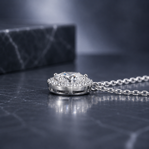Collier pendentif en argent sterling S925 avec moissanite taille ronde pour femme, qualité VS EF, 13 pierres, bijou de luxe, cadeau - Product Image 4