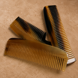 Vintage Acetate Horn Hair <b>Comb</b> Gradient Color High Quality Grooming <b>Comb</b> Eco-Friendly Buffalo Horn <b>Comb</b> <b>Wide</b> Tooth & Fine Tooth - Product Image 1