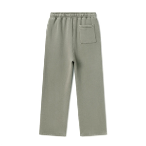 Pantalon évasé personnalisé pour homme, pantalon de survêtement vert, taille élastique, cordon de serrage, jambes larges, pantalon décontracté avec poches latérales - Product Image 2