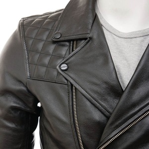 Veste en cuir véritable pour homme, coupe ajustée, fabrication d'usine, épaisseur standard, imperméable, respirante, coupe-vent, look élégant - Product Image 4