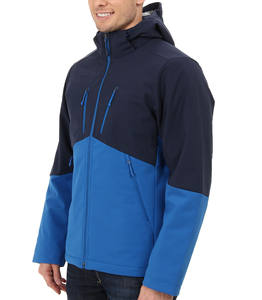 Veste softshell pour homme personnalisée, respirante, décontractée, printemps-automne, à capuche, couleur contrastée, fermeture éclair, coupe-vent - Product Image 2