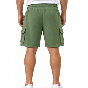 Wholesale <b>Mens</b> Waffle Knit <b>Shorts</b> Casual <b>Lounge</b> Sportswear Elastic Waist Drawstring Summer Gym Fitness Training Workout OEM <b>Mens</b> - Product Image 3