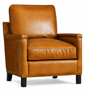 Sillón de Cuero PU Cuadrado de Estilo Industrial Moderno y Ecológico - Product Image 1