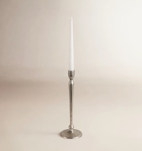 Wholesale <b>Tall</b> Silver Metal Taper Candle Holder Textured Finish Modern Candlestick Stand <b>Table</b> Centerpiece Wedding Home Decor - Product Image 2