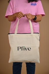 Sac fourre-tout pliable personnalisé PFIVE BAGS LLP, motif uni, en toile, avec poignée en coton, tissu imprimé en Inde – Vente chaude - Product Image 4