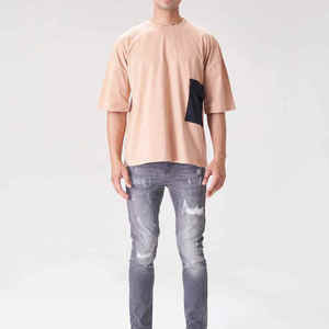 100% Cotton Custom <b>Blank</b> Heavy <b>Weight</b> Oversized T-Shirt Fashion Wear Solid Color Men T-Shirt - Product Image 3