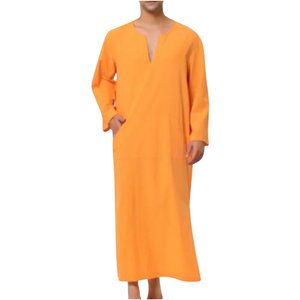 Jubba Árabe para Hombre, Prenda Tradicional Modesta de Largo Completo, Elegancia Cultural, Ajuste Cómodo, Costuras Impecables, Primavera, Verano, Otoño - Product Image 1