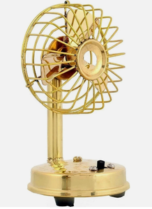 Vintage Brass Table Fan <b>Mini</b> Decorative <b>Desk</b> Air Cooling Fan Golden Metal Desktop Gift Home Decor - Product Image 2
