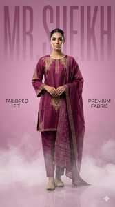 Shalwar Kameez pakistaní de alta calidad para mujer, listo para usar, importado, de calidad, listo para usar, de tela lawn. - Product Image 4