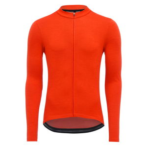Jersey de Ciclismo de Manga Larga Verde 100% Poliéster, Diseño de Fabricación Propia, Cuello Alto con Cierre Completo, Ropa de Alto Rendimiento - Product Image 5