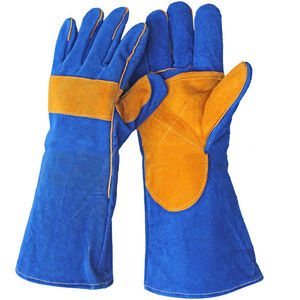 Highly Durable Double Layer Full Leather Welding <b>Gloves</b> Slip Resistant Golden <b>Driver</b> <b>Gloves</b> Heat Insulating Anti Static - Product Image 3