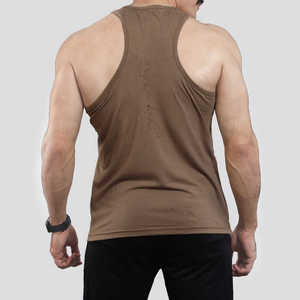 100% Customized Wholesale Slim Fit Spoon Neck Ribbed Tank Top <b>White</b> <b>Men's</b> Cotton Tank Top Personalized Logo Printing - Product Image 5