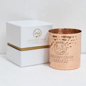 Recipientes de Cobre Hechos a Mano Personalizados para Velas, Recipientes Metálicos Martillados para Velas Votivas, Frascos con Tapa Decorativos, Aromatizados, Resistentes al Calor, Acabado Mate, 18 oz - Product Image 1