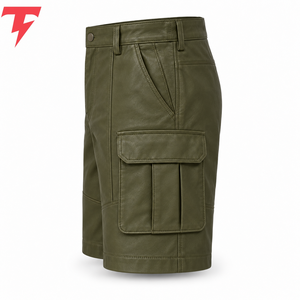 <b>Men</b> <b>Leather</b> <b>Shorts</b> Provide Flexible Comfort Premium Texture And Durable Construction For Modern Urban And Streetwear Fashion - Product Image 5