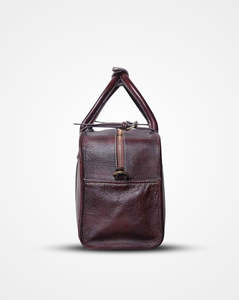 Sac de voyage de luxe décontracté en cuir bordeaux pour homme, sac de week-end, sac de sport, résistant à l'eau, léger, en polyester - Product Image 2