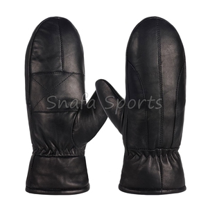 Mitaines en cuir renforcées, coupe-vent, imperméables et thermiques pour temps froid, unisexes, prix de gros - Product Image 1