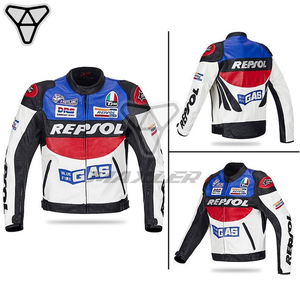 Veste de moto pour homme, veste de motocross, veste de course moto, veste de moto en cuir PU Repsol, vêtements de moto, veste coupe-vent - Product Image 2
